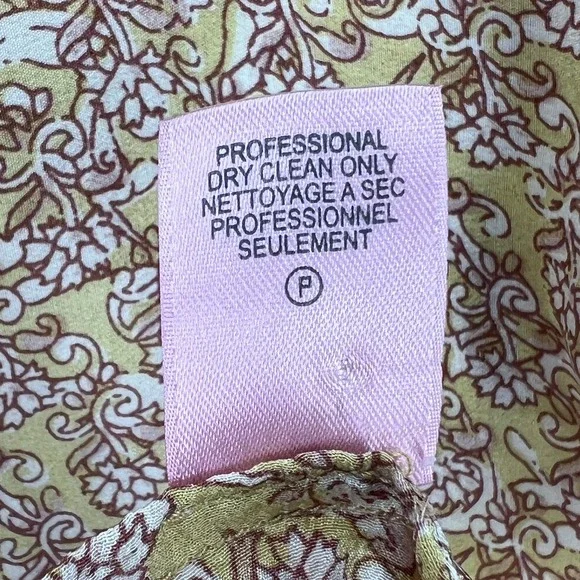 CALYPSO ST. BARTH Shirt Womens Small Gold Brown Printed Silk Long Sleeve Tunic - Picture 13 of 16